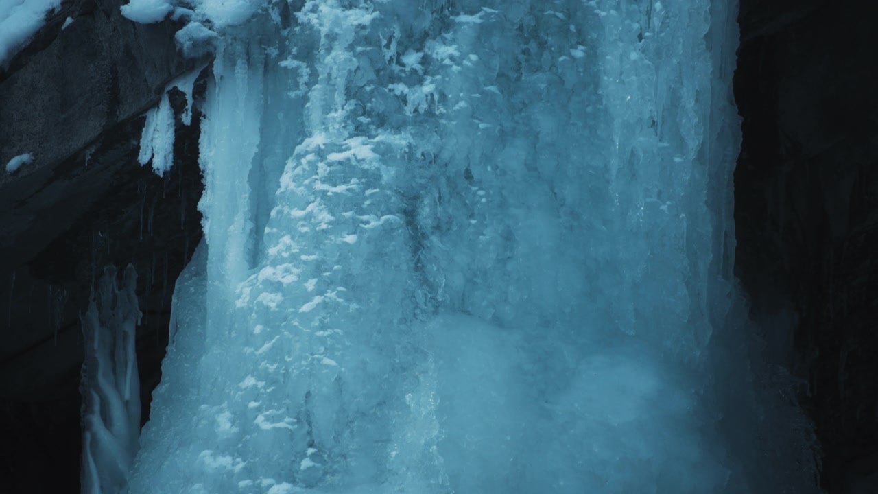 Water moving under thick layer of ice