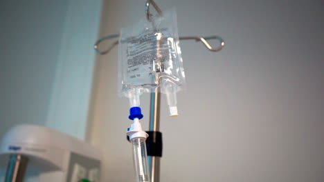 slow motion of infusion bag in hospital