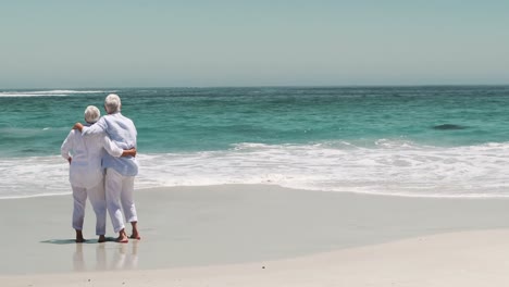 old retired couple dancing together
