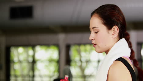 Fit-woman-running-on-treadmill