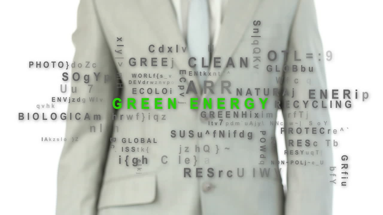 에너지 버튼을 누르는 사업가