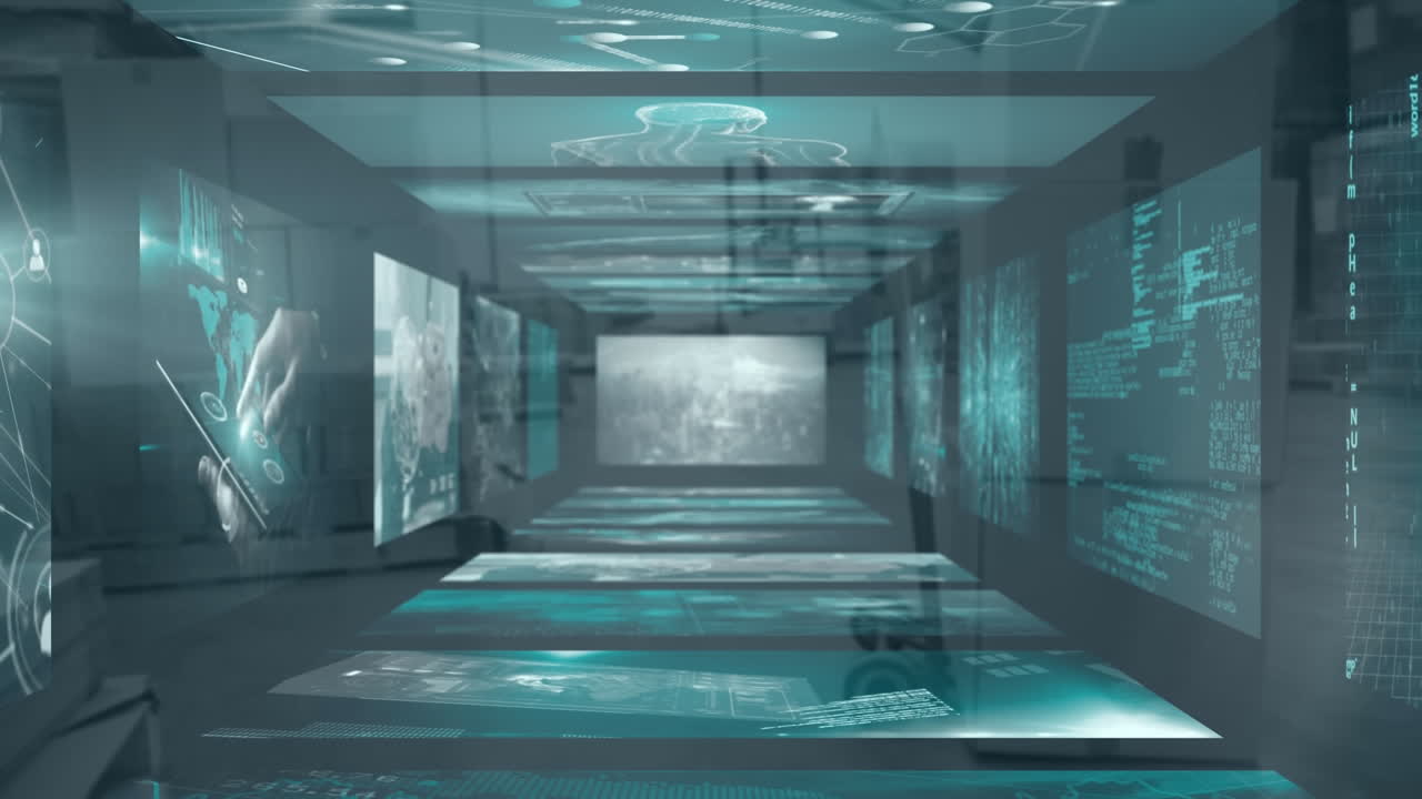 창고 위의 화면에 있는 데이터의 애니메이션