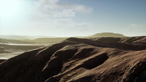 beautiful sand dunes in the sahara desert at sunset