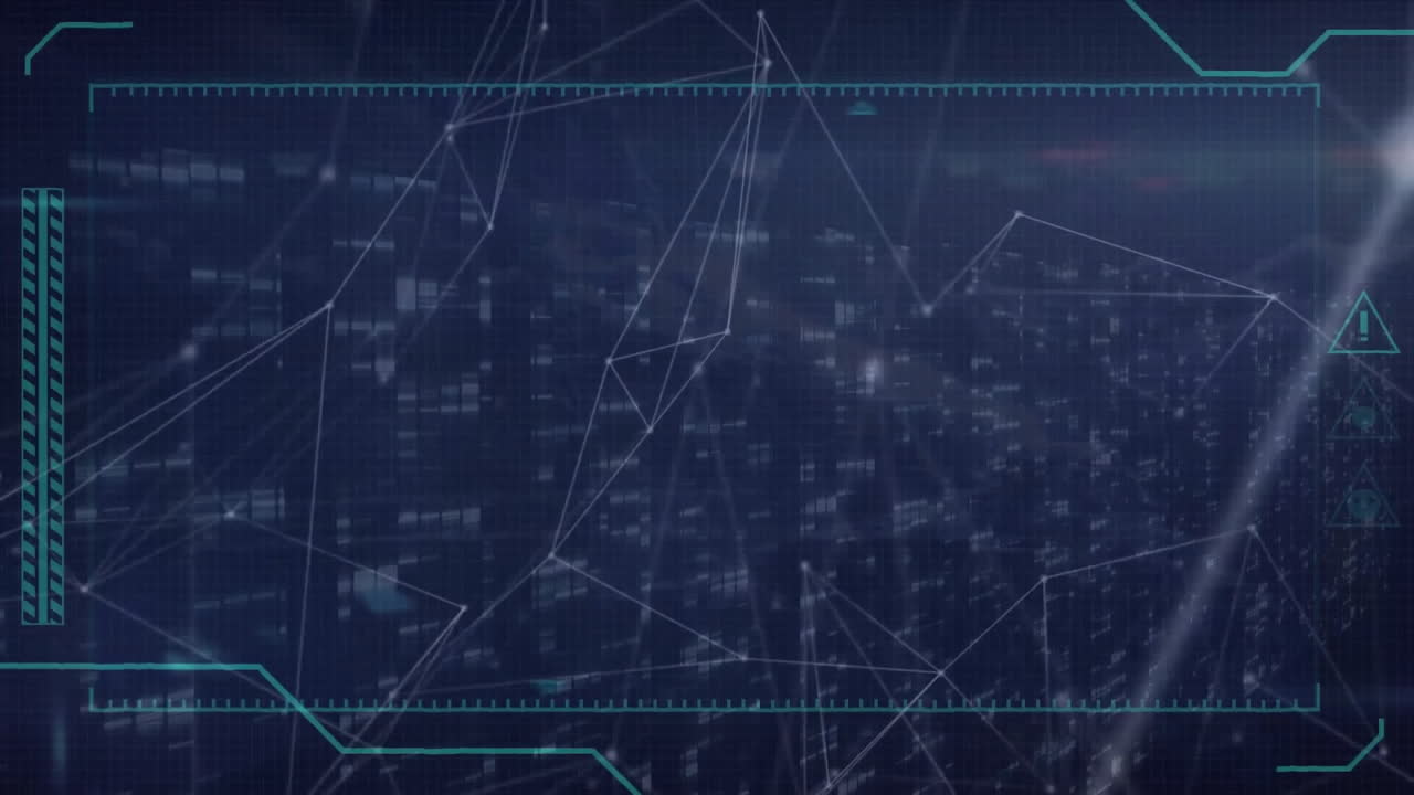 Animation of network of connections over shapes