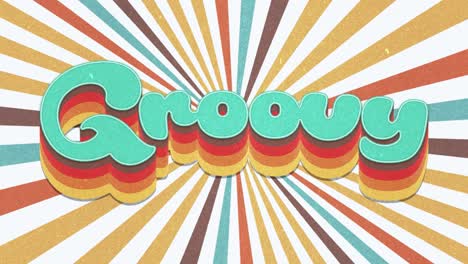 "groovy" animated retro text