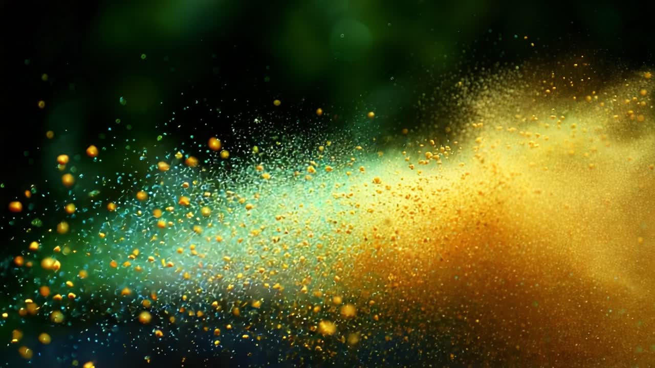 A Vibrant Burst of Coloured Powder Creating a Stunning Display of Motion and Texture Against a Richly Huanted Background, Capturing the Essence of Energy and Celebration