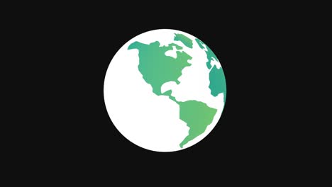 icono de globo terrestre blanco aislado en fondo negro. signo del mundo o de la tierra. internet global.