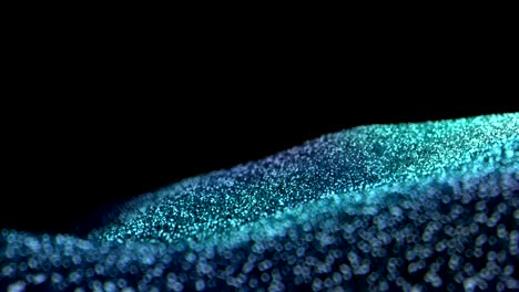 azul cian brillante movimiento brillo fondo abstracto sin costura vj bucle partículas alfa mate