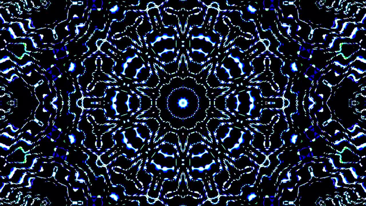 Beautiful abstract kaleidoscope that shines, a radiant light that regulates the subtle movements