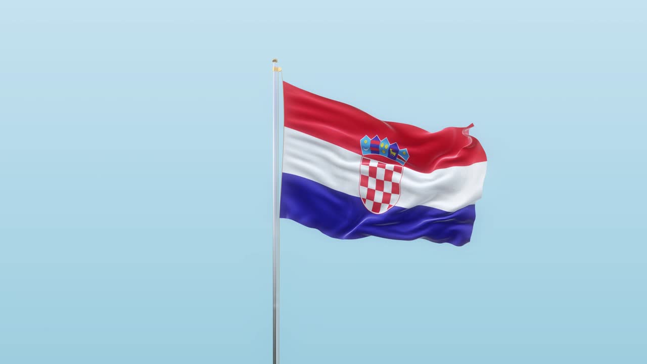 크로아티아의 발은 알파와 배경이 다른 각도에서 움직입니다.