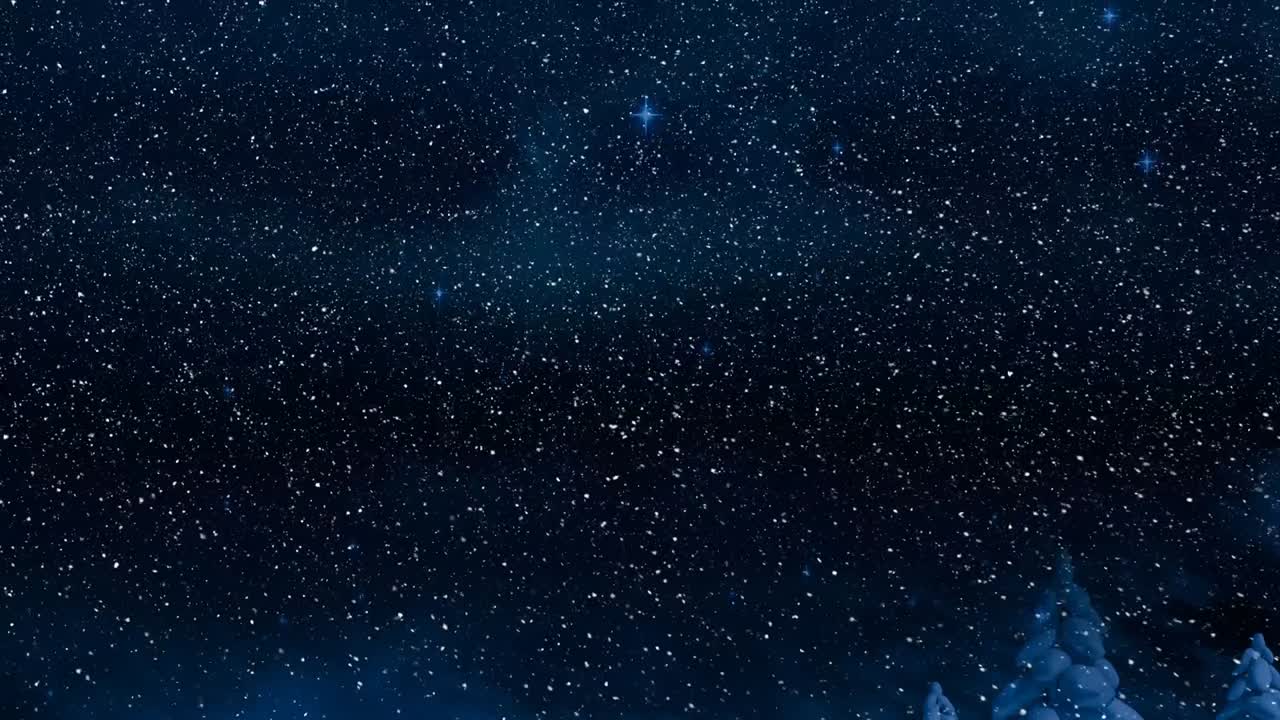 겨울 풍경 에서 소나무 위 에 내리는 눈 의 애니메이션