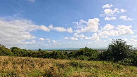 panoramic view of coastline and countryside