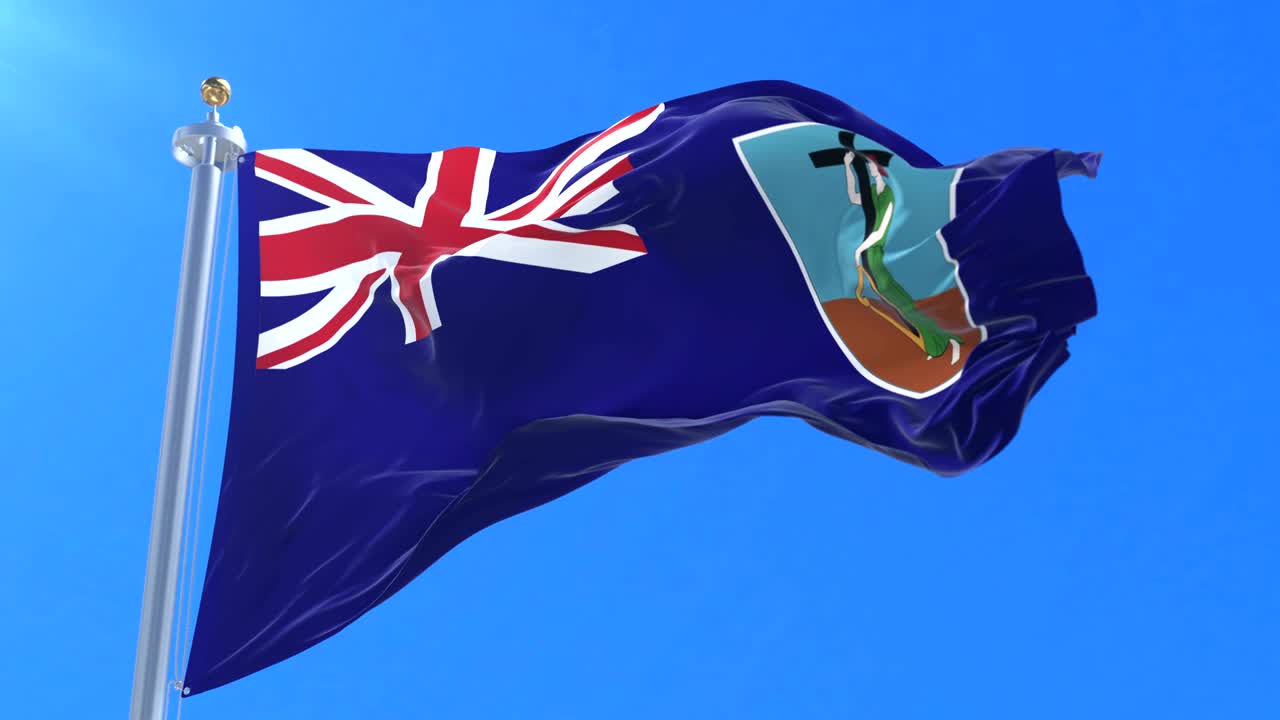 몬테세라트의 발이 파란 하늘에서 느리게 바람에 흔들리고, 루프