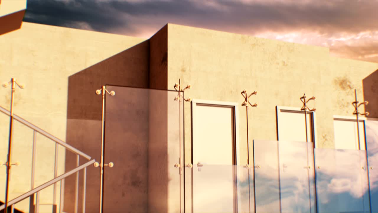 edificio de rascacielos hermoso proceso sin costuras. animación en bucle 3d de edificio de crecimiento abstracto de lapso de tiempo. concepto de construcción y tecnología.