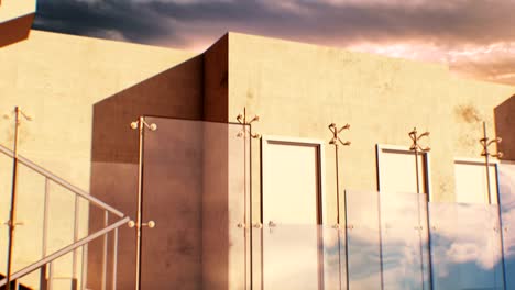 Skyscraper Building Beautiful Process Seamless. Looped 3d Animation of Time-lapse Abstract Growing Building. Construction and Technology Concept.