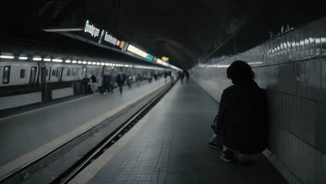 subway station at night