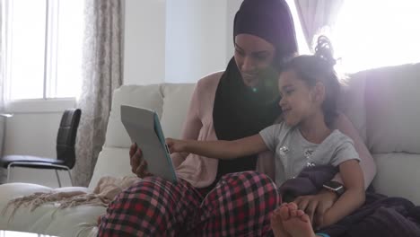 Mother-and-daughter-at-home