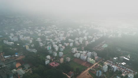 rival the prakruti nagar in clouds kogilu bengaluru colony drone view in india