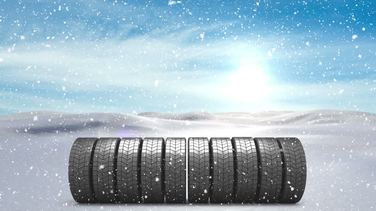 Animated snow with wheels