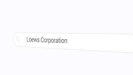 escribiendo loews corporation en el motor de búsqueda