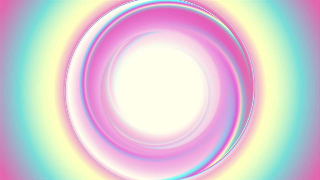 diseño de movimiento de logotipo de círculo abstracto holográfico pastel