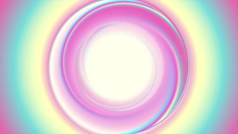 diseño de movimiento de logotipo de círculo abstracto holográfico pastel
