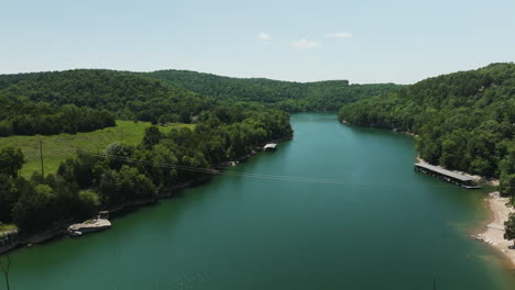 captivating beaver lake: aerial perspectives, hogscald hollow, arkansas,usa