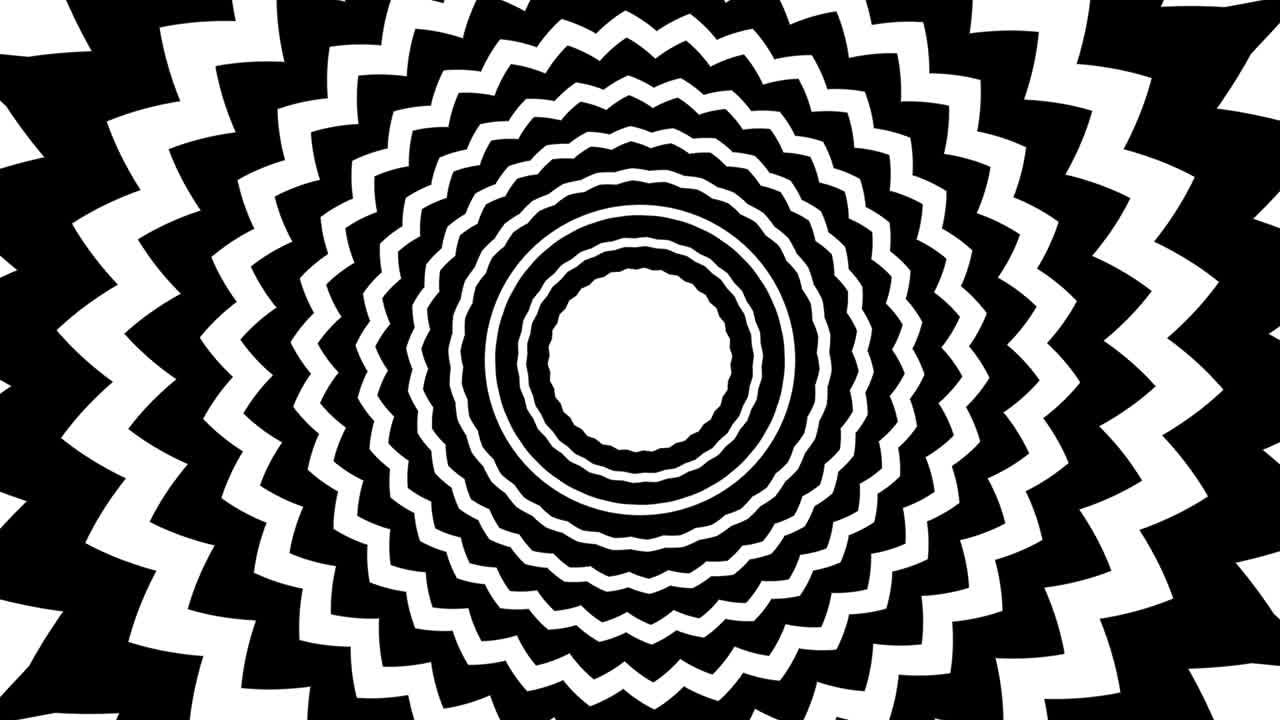 fondo hipnótico circular de zig zag