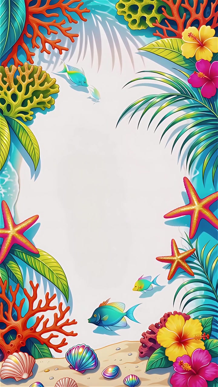 Tropical Summer Background Animation 4K