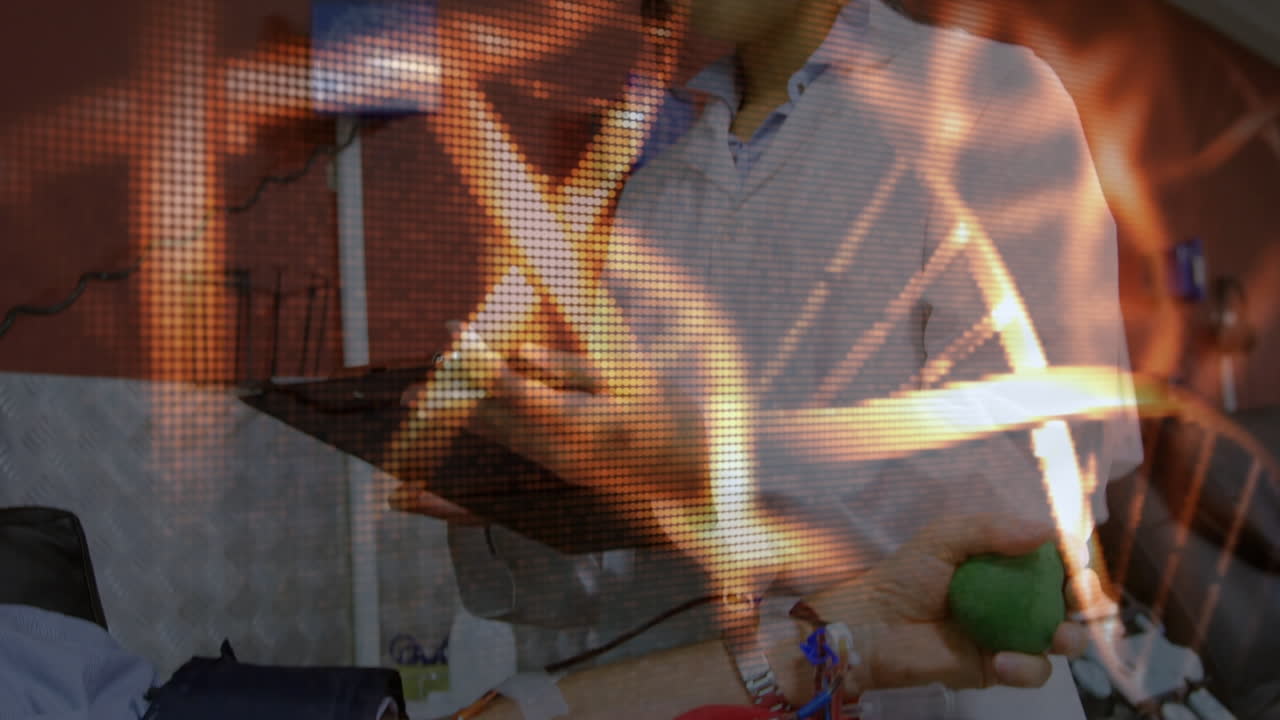 animación de cadenas de adn sobre diversos científicos