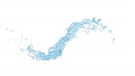 flowing water liquid with alpha channel, 3d rendering.