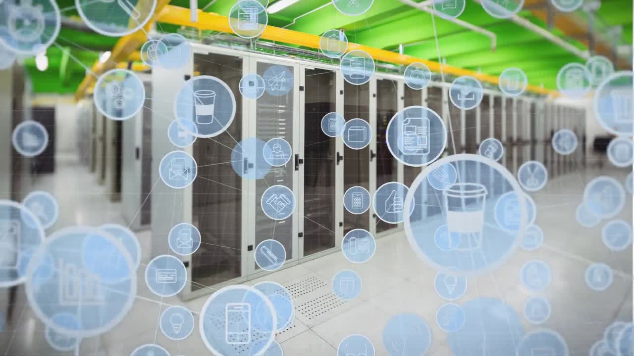 원 안의 디지털 아이콘을 움직입니다.