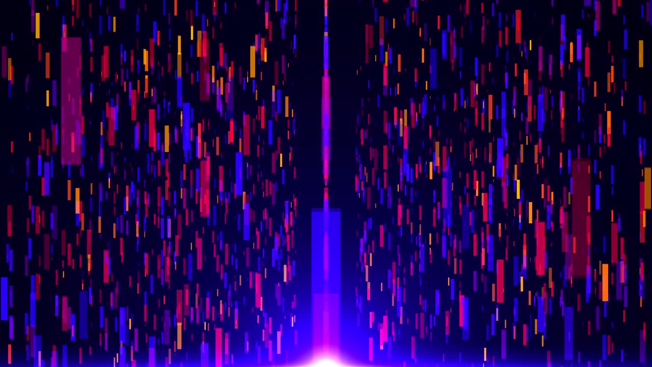 Digital digfferent backlines in black space - modern abstraction, computer generated background, 3D rendering
