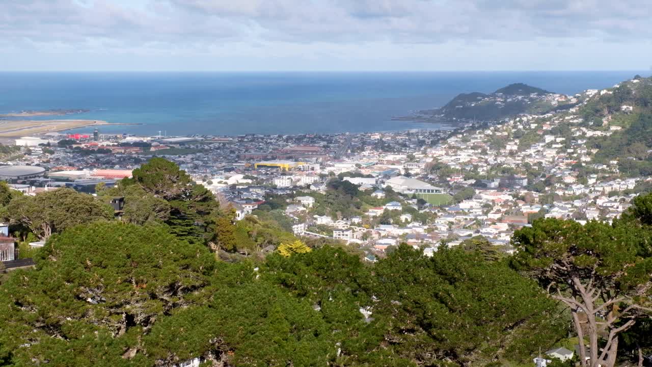 Aerial View of Wellington City, New Zealand