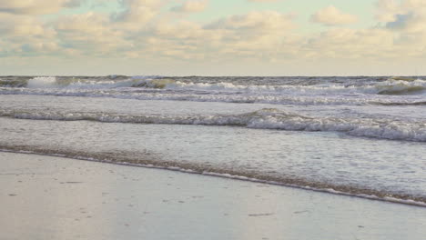 surf of the north sea in super slow motion