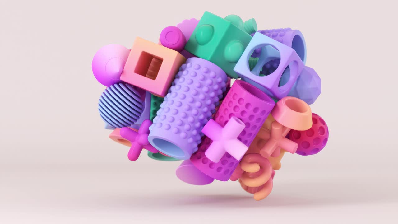 추상적인 다채로운 기하학적 모양