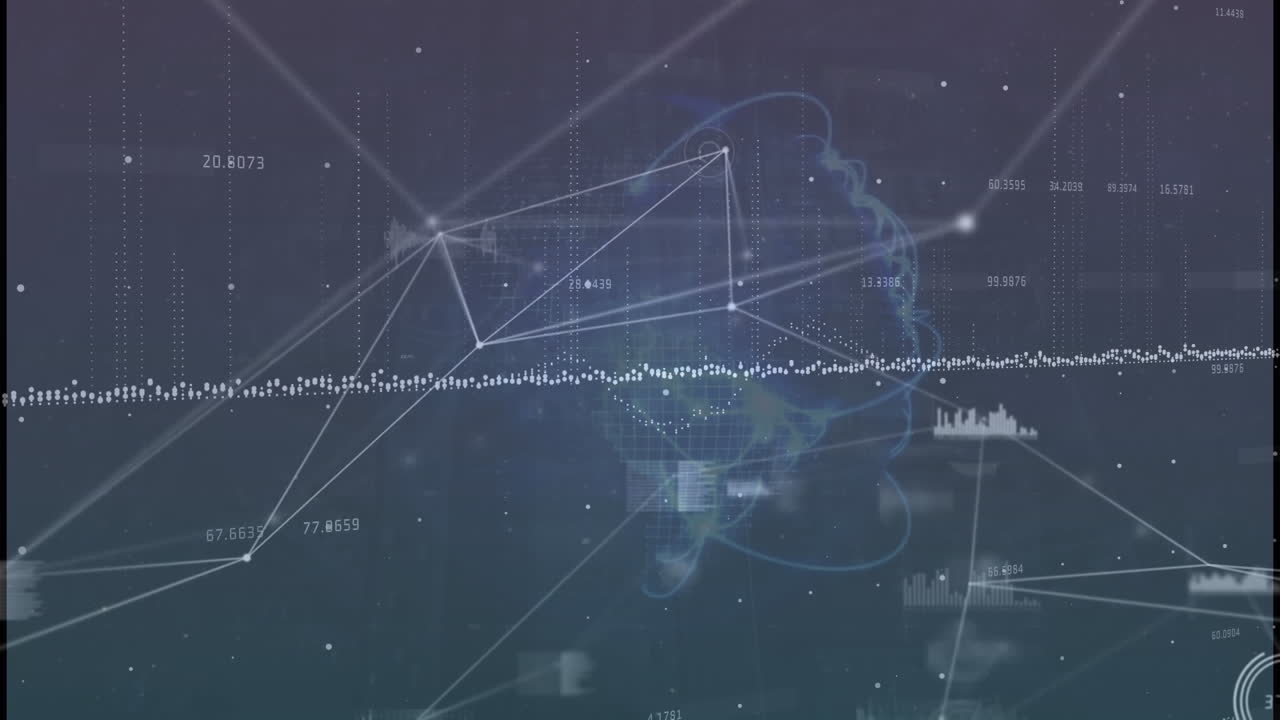 Animation of globe and network of connections
