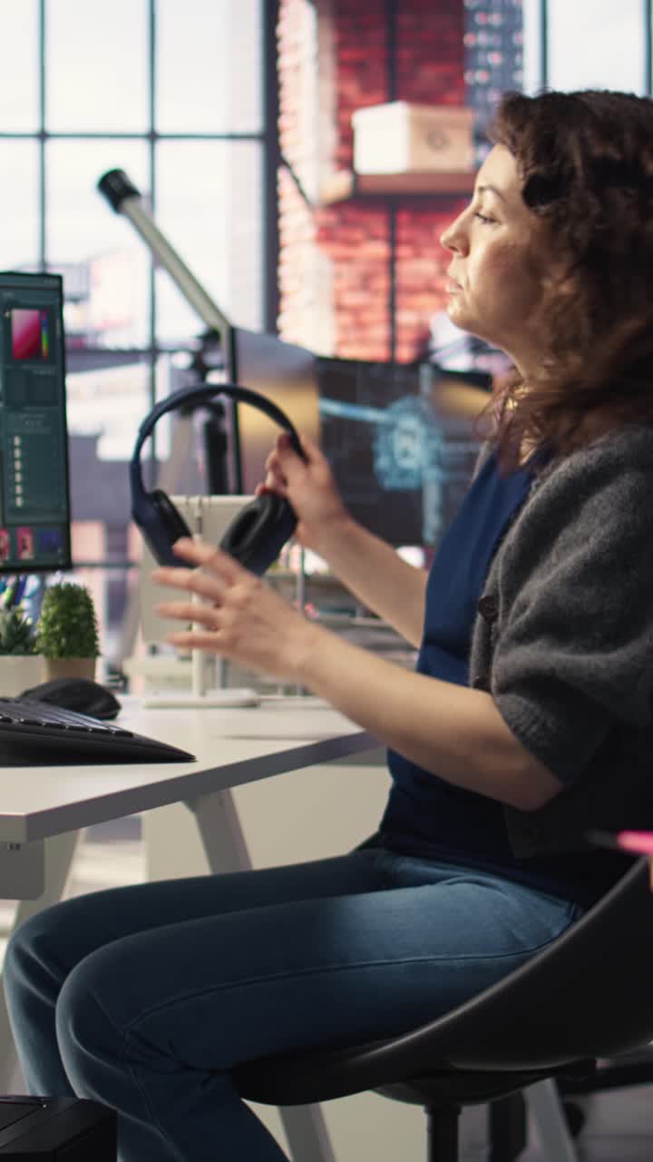 Vertical Video Creative editor uses design software and photography tools to develop content