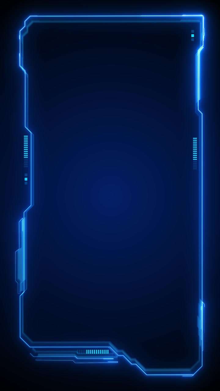 Neon technology border template wide empty edge details and modern interface styling for title cards