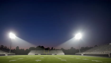 empty football stadium at night