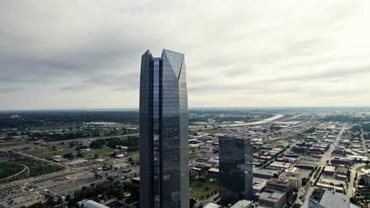 Vista Aérea do Horizonte de Oklahoma City