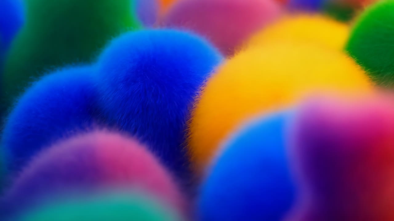 Close-up of colorful makeup brushes