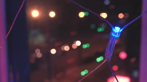 night lights through a window