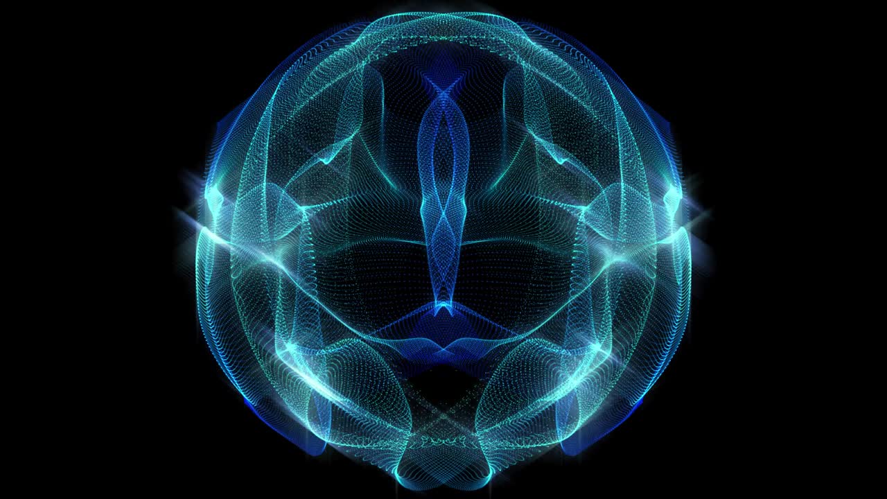 애니메이션 추상 플라즈마 입자 구