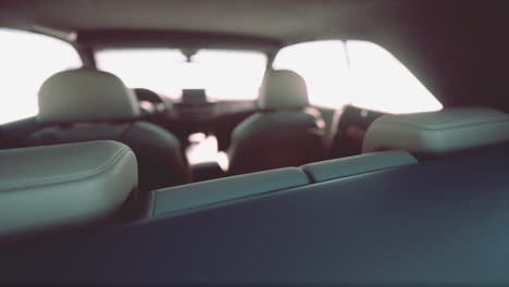 back seat of a modern car