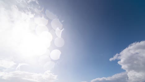 time lapse beautiful blue sky with rain clouds background 4k