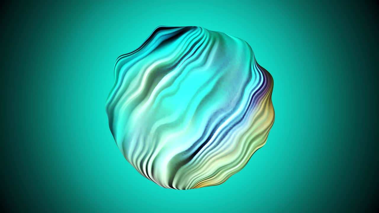 Spinning Abstract sphere on gradient background. Rotating sphere animation.