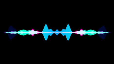 audio recording colorful waveform animation