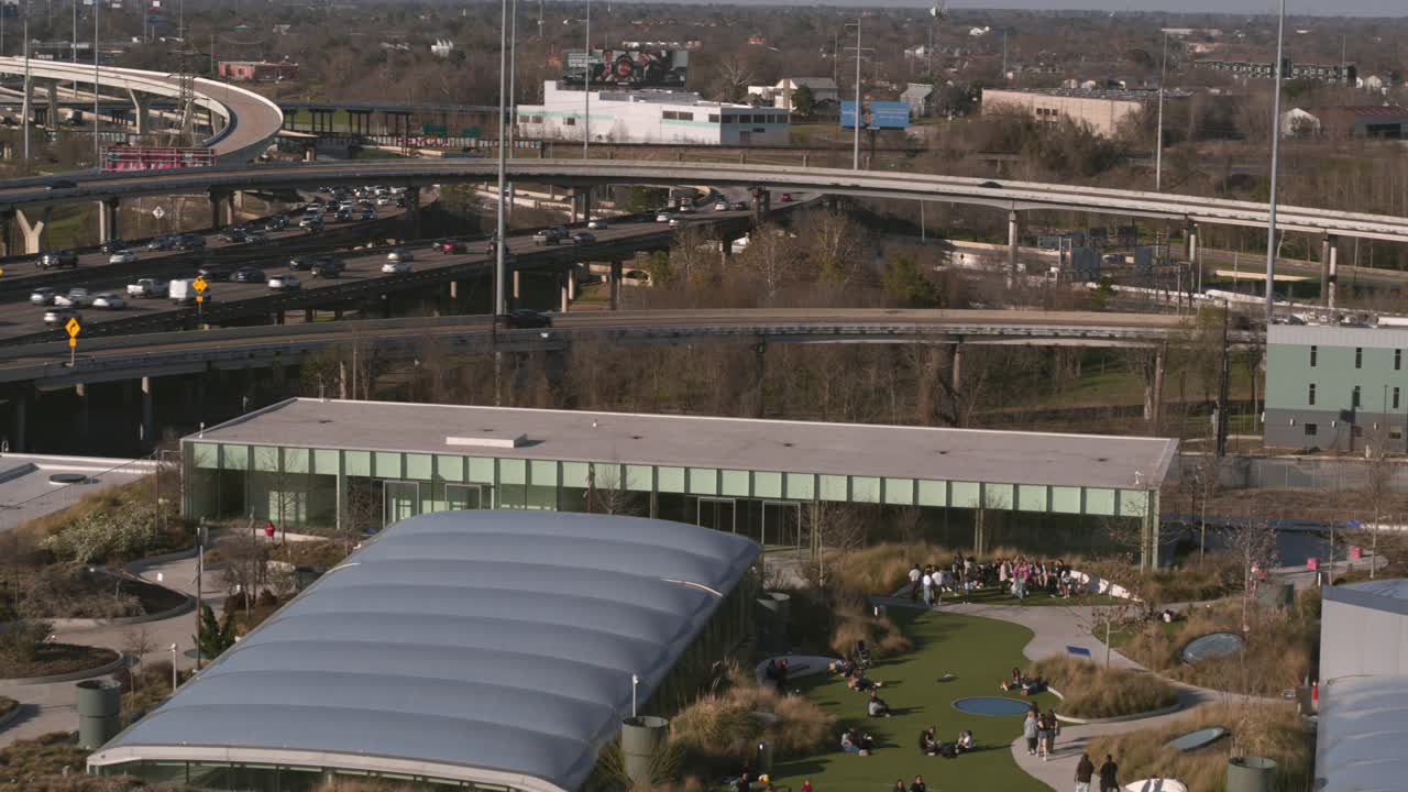 휴스턴, 텍사스 시내 포스트 휴스턴 옥상의 공중