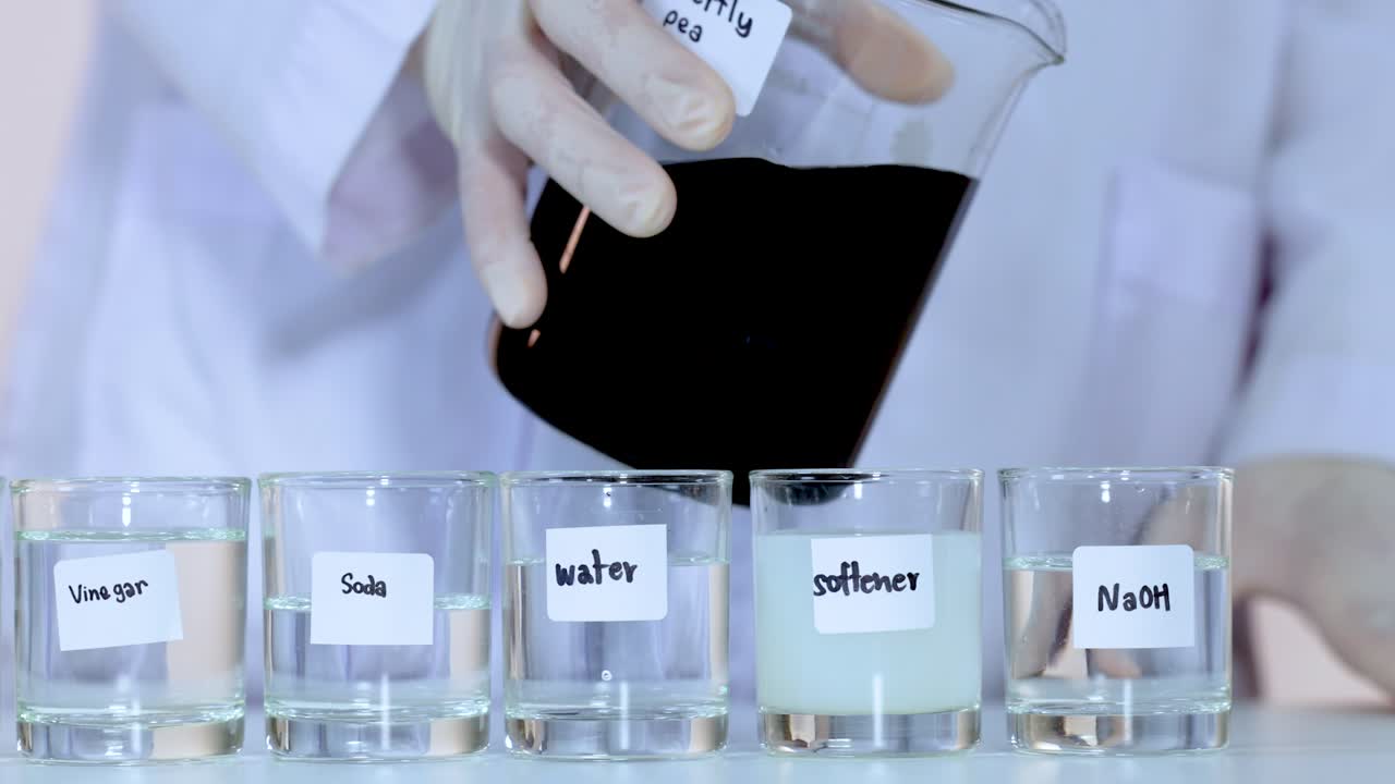 나비 파이 꽃과 함께 ph 변화를 보여줍니다.